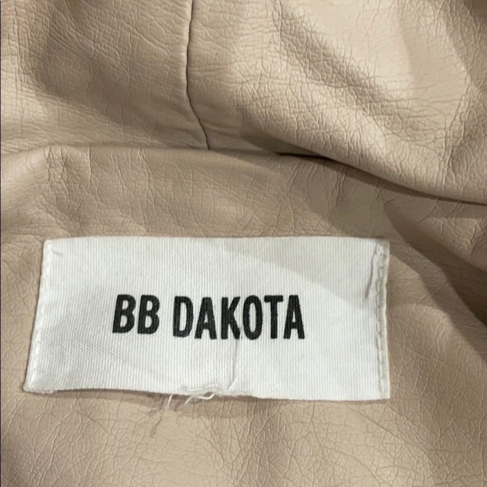 BB Dakota Faux Leather Pink Moto Jacket - Picture 5 of 8